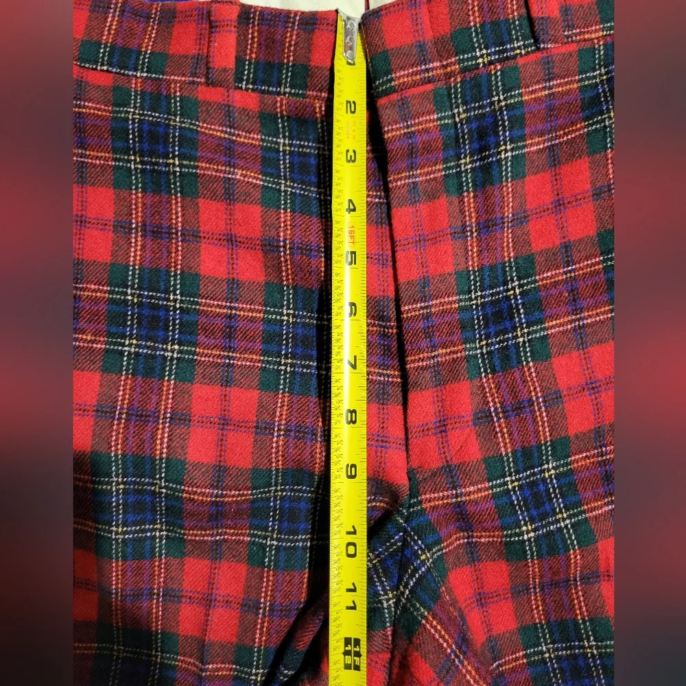 Pendleton Red and Black Dress Pants with Straight Leg Cut - Picture 14 of 16